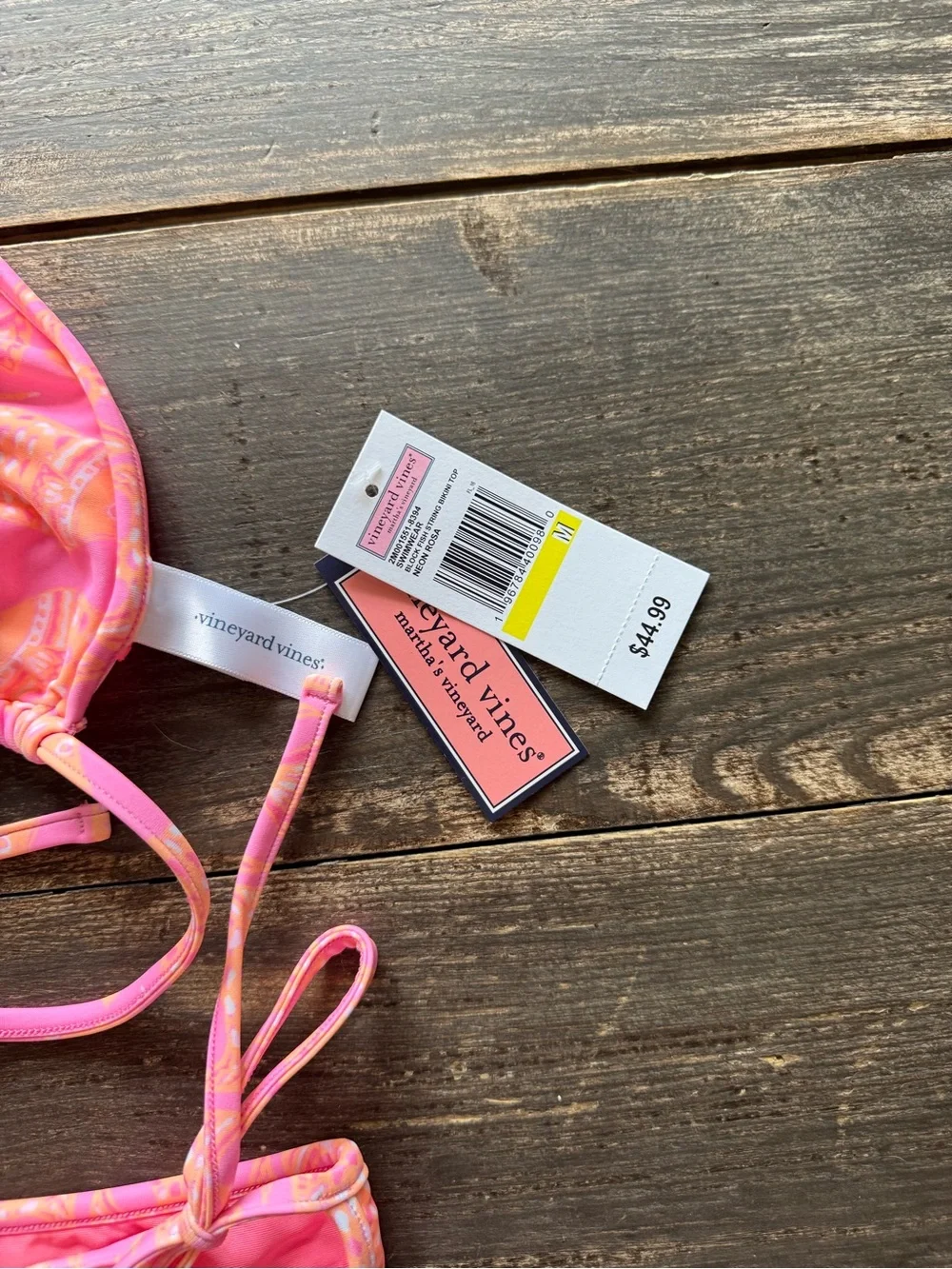 🎣 Vineyard Vines Fish Print Bikini Set | Pink Coral NWT